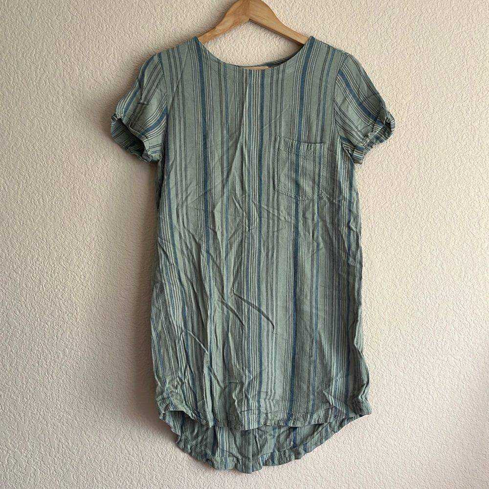 Cloth & Stone Anthropologie Linen Blend Tunic Shirt Dress S